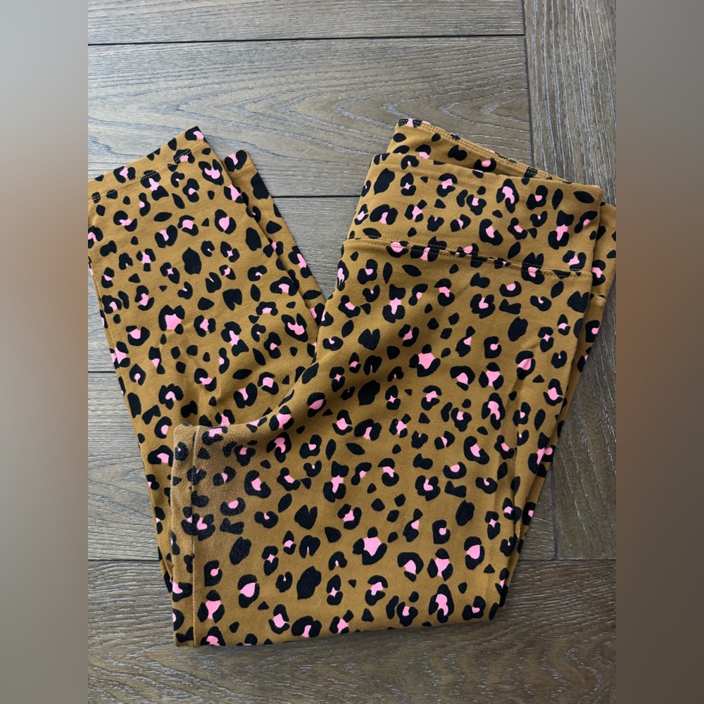 J. Crew Leopard Print Leggings in Brown and Pink